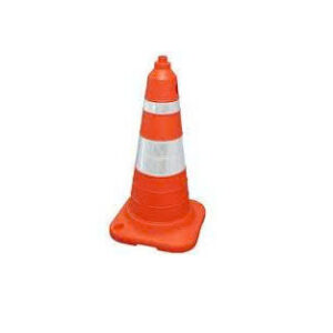Cọc Tiêu Nhựa HDPE Hàn Quốc Hình Chóp Nón Có Đế Phản Quang